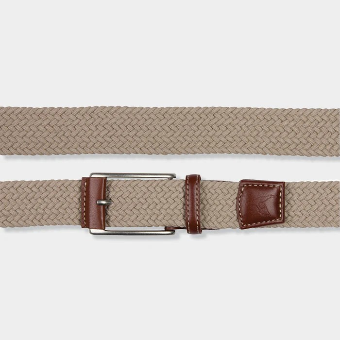 GENTEAL KHAKI BRAIDED BELT