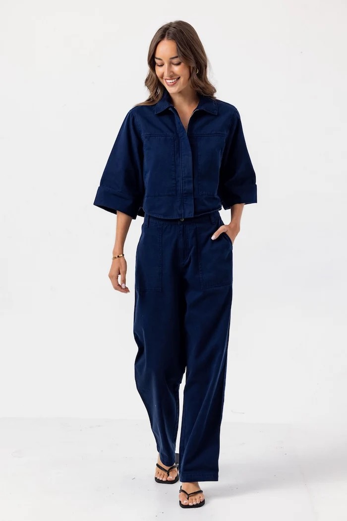 NAVY ISMENE PANTS