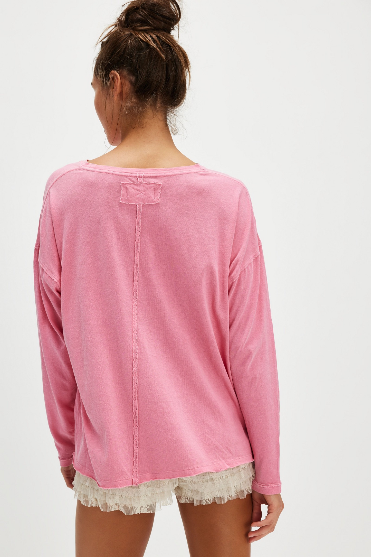 FREE PEOPLE PINK/ROSE NINA TEE