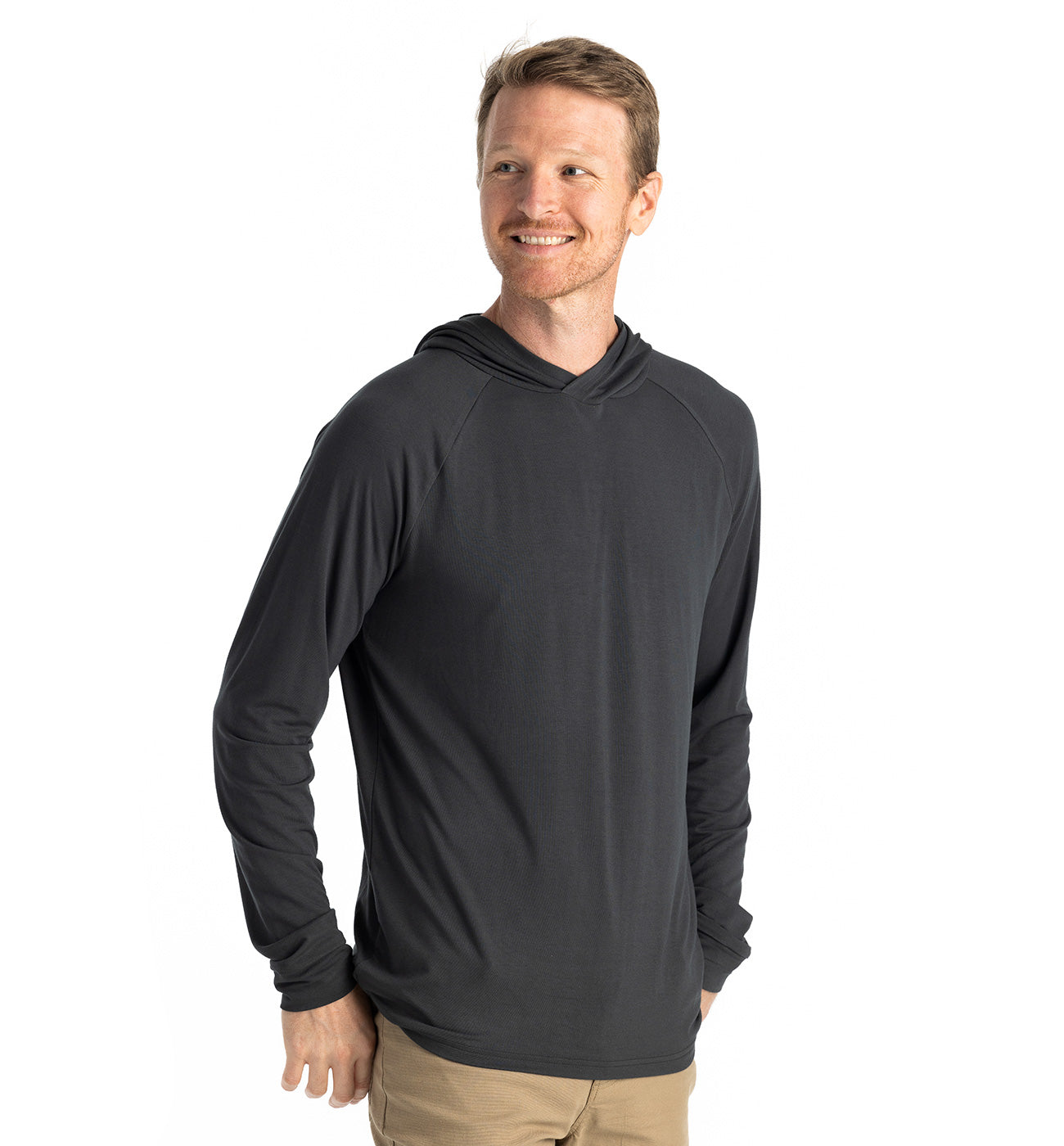 FREE FLY BLACK SAND MEN'S BAMBOO FLEX HOODIE
