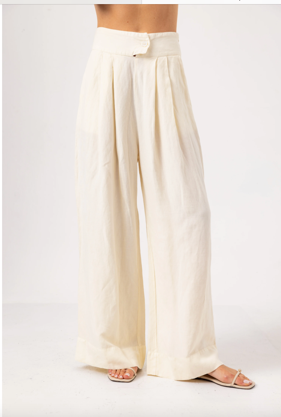 ZINNIA LINEN WIDE LEG PANT