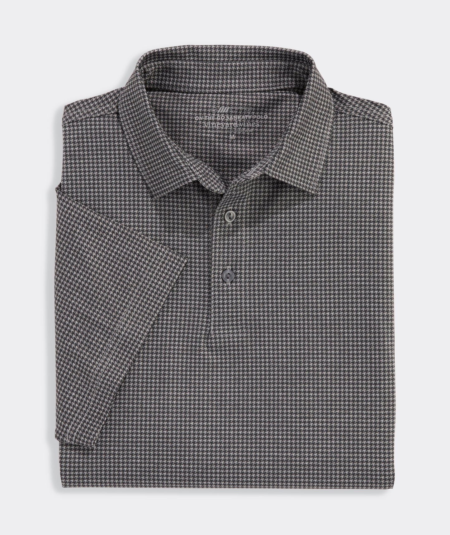 HOUNDSTOOTH GRAY SANKATY POLO