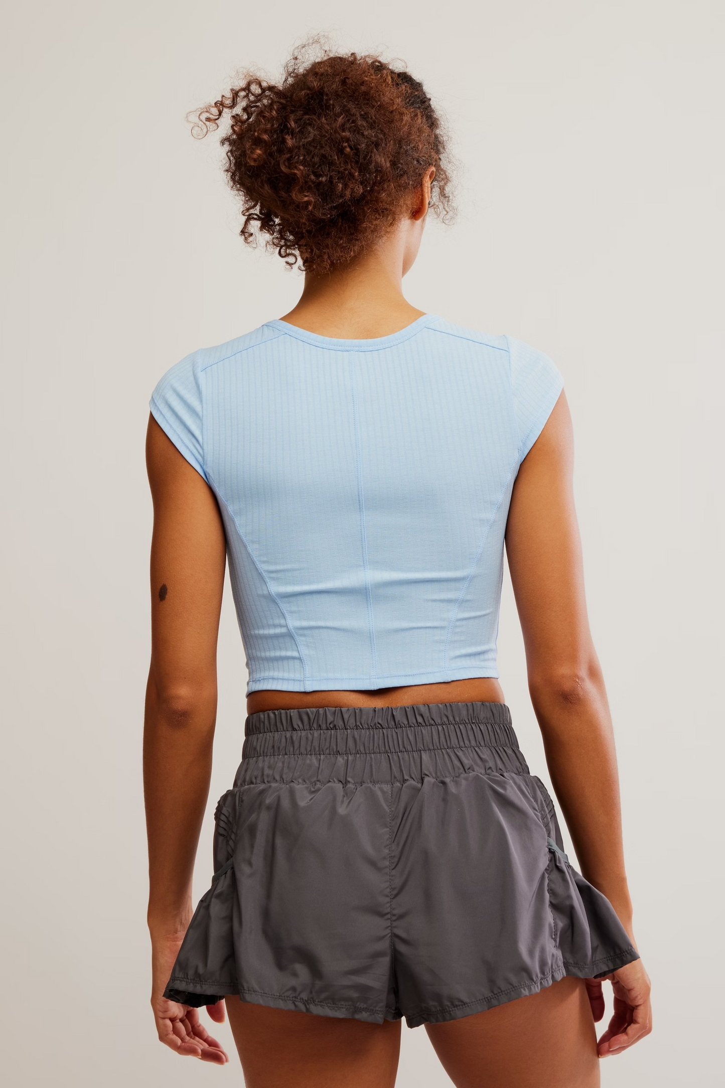 FREE PEOPLE HIGH DIVE TEMPO RIBBED BABY TEE