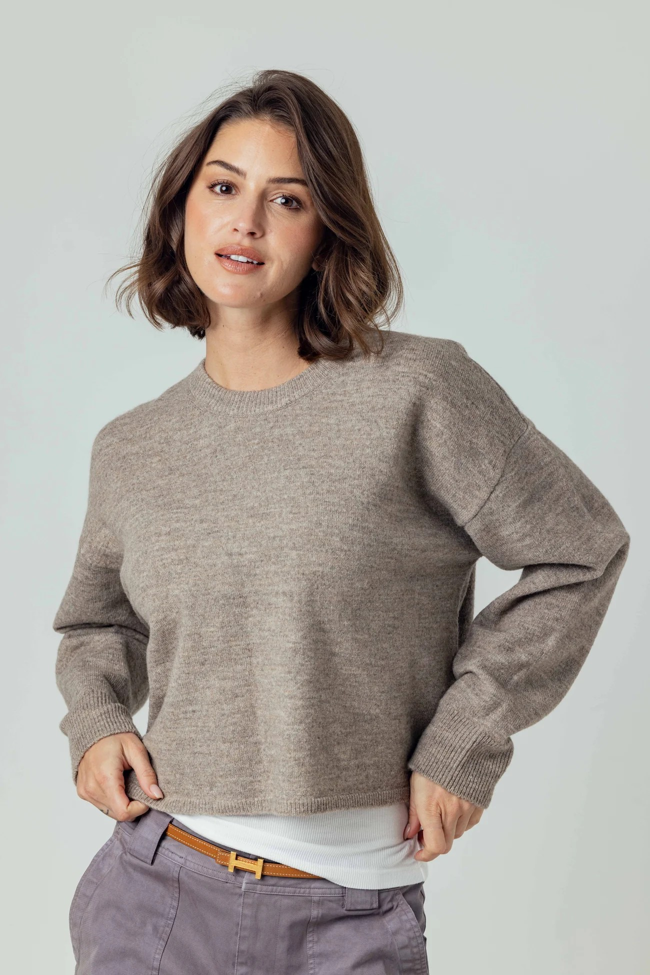 HEATHERED LATTE MAGDA SWEATER
