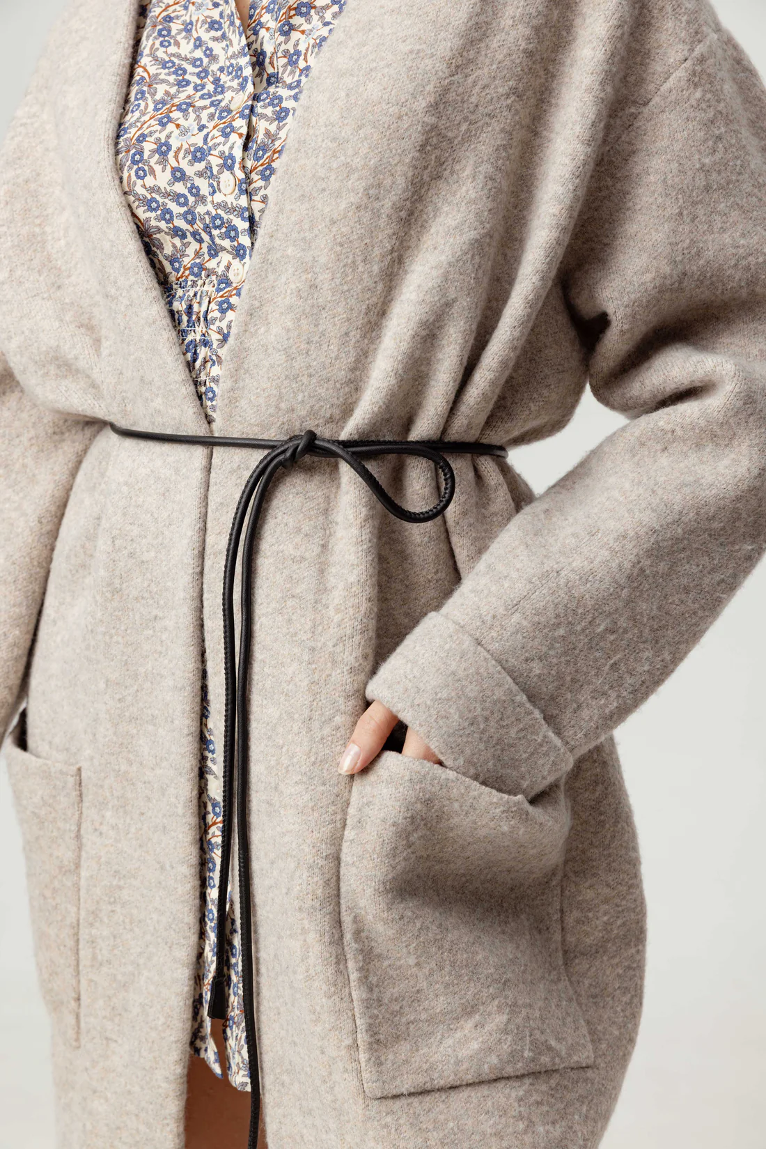 SUNDAYS STONE GREY LIANA CARDIGAN