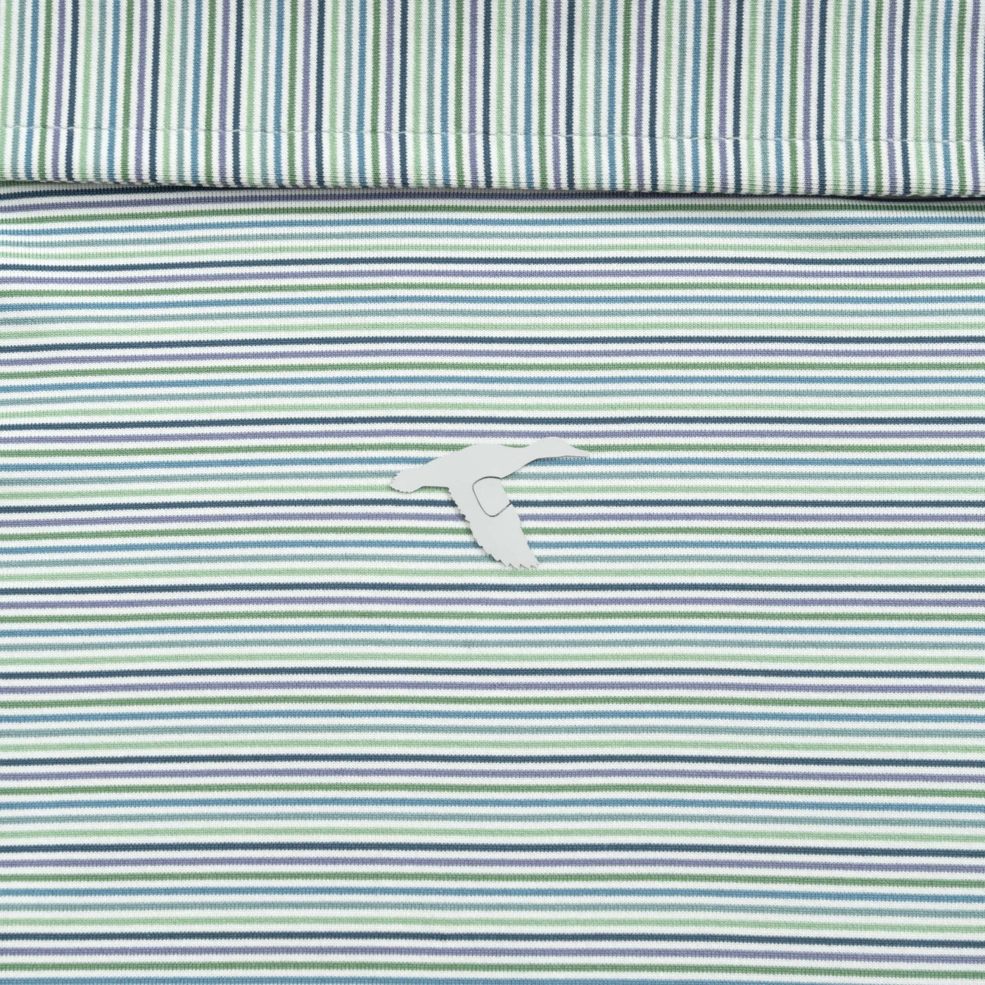 GENTEAL FERN MULTIPINSTRIPE PERFORMANCE POLO