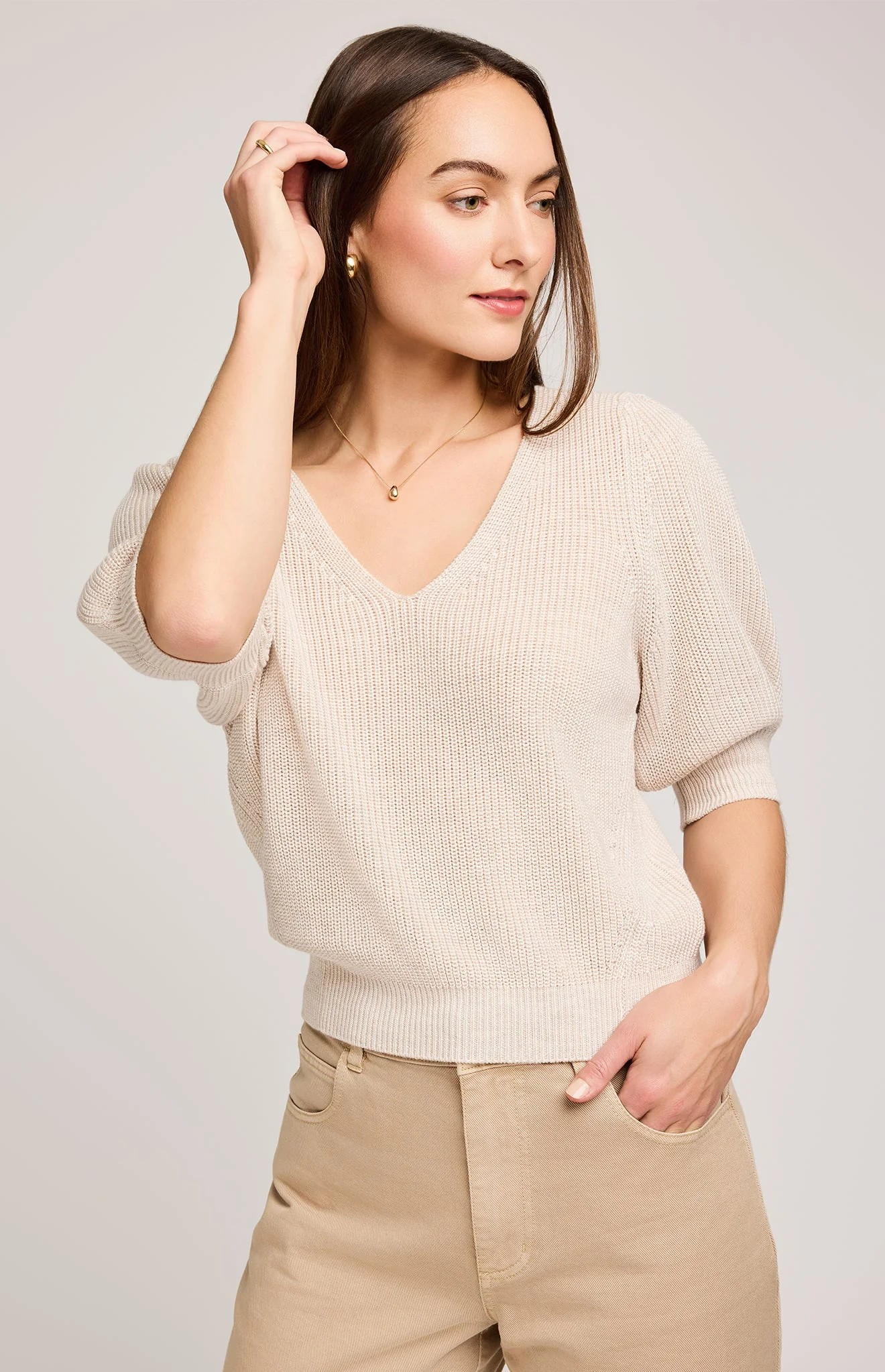 HEATHER OATMEAL PHOEBE SWEATER
