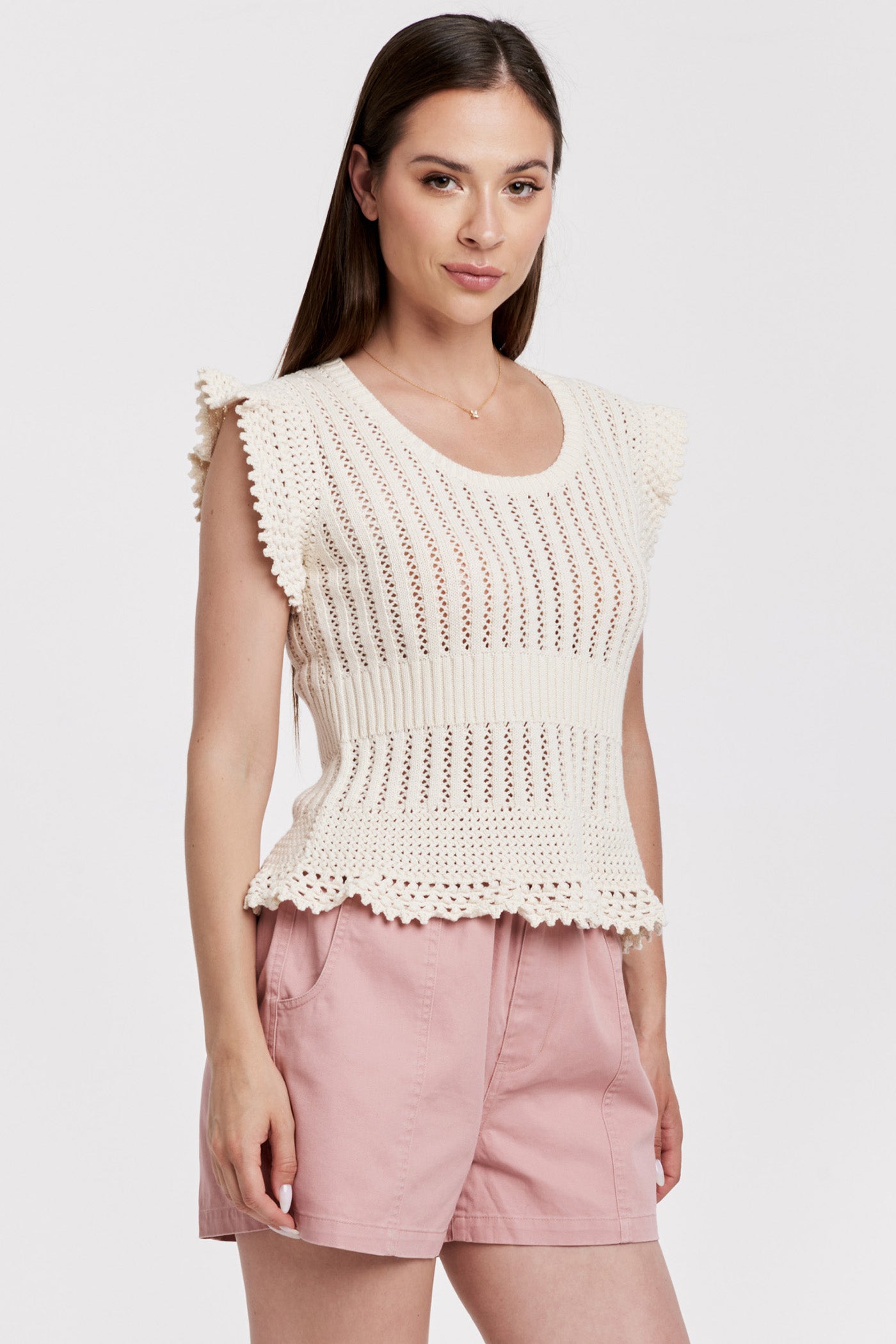 ANOTHER LOVE VINTAGE CREAM NIXIE TOP