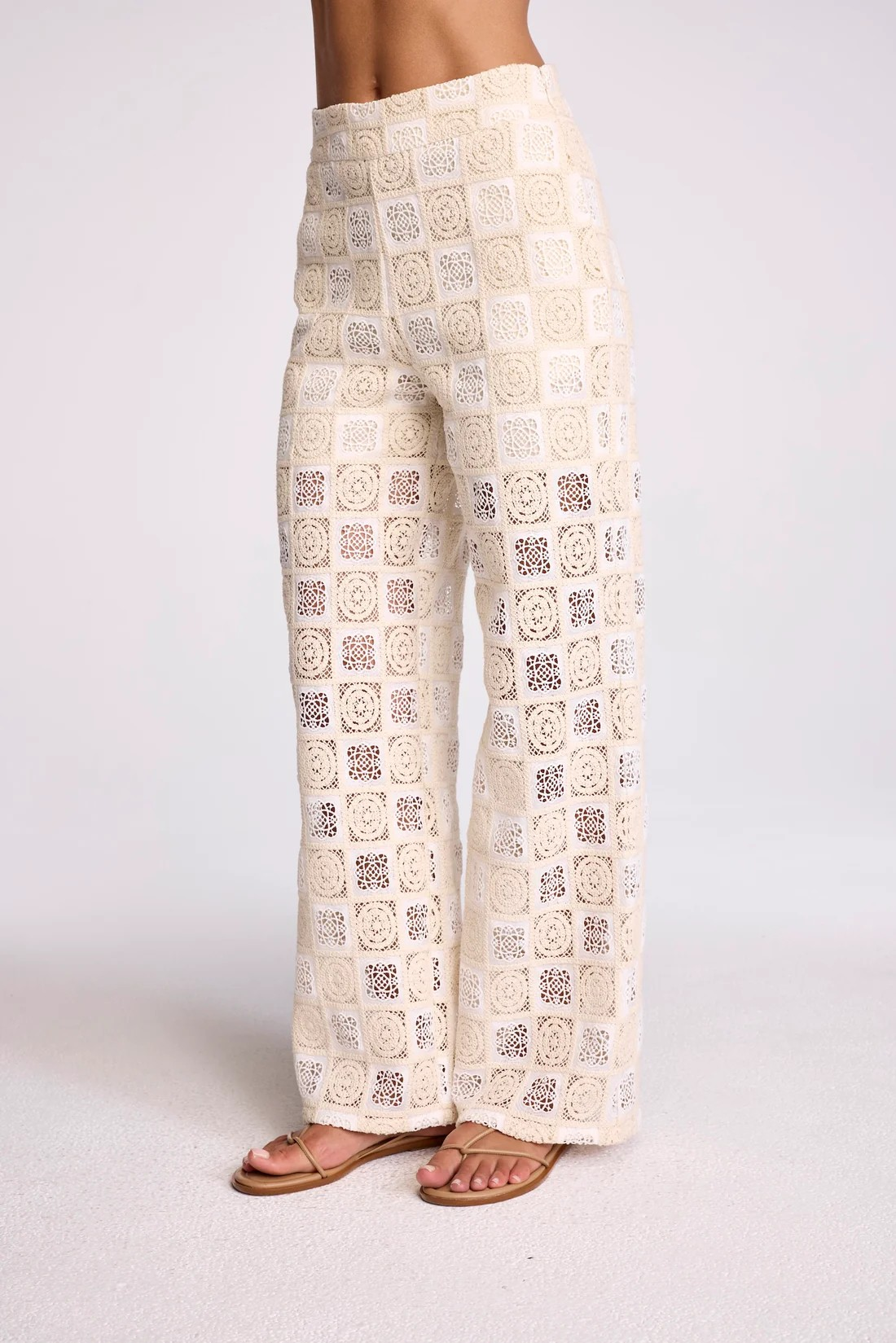 CREAM CROCHET GARCIA PANTS
