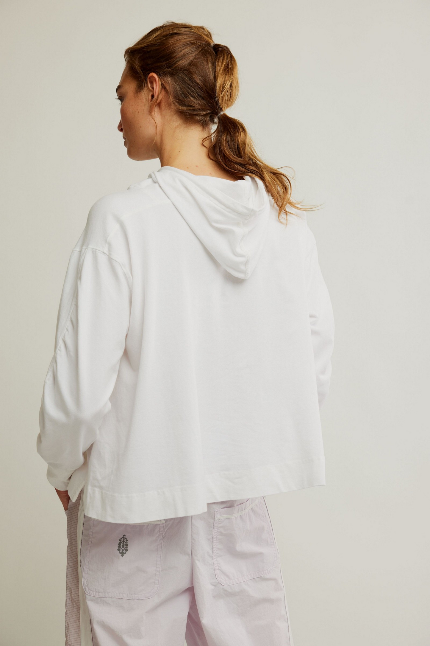 FREE PEOPLE WHITE HOT SHOT HOODED LAYER