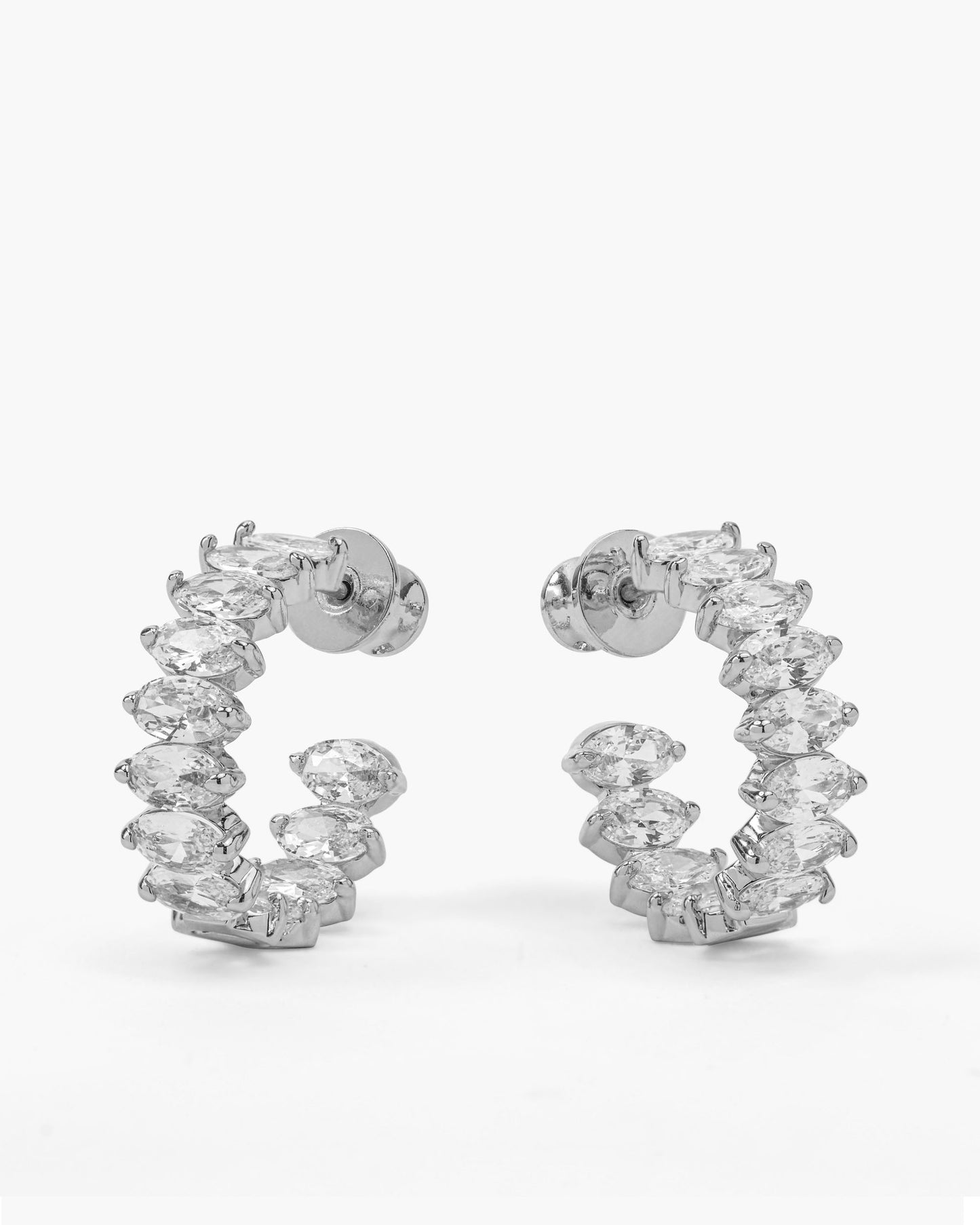 MELINDA MARIA SILVER BABY "SHE'S SO FINE" HOOPS -.75"