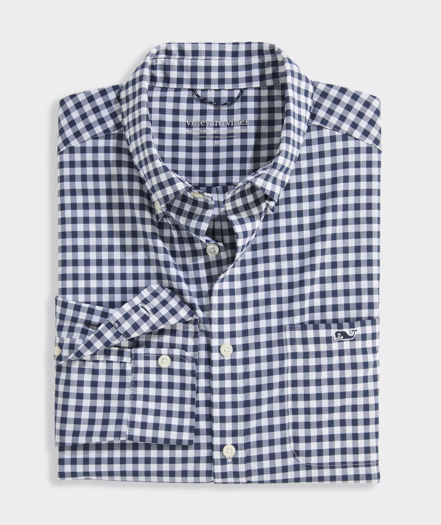 BLUE BLZER PLAID GINGHAM ON-THE-GO NYLON SHIRT