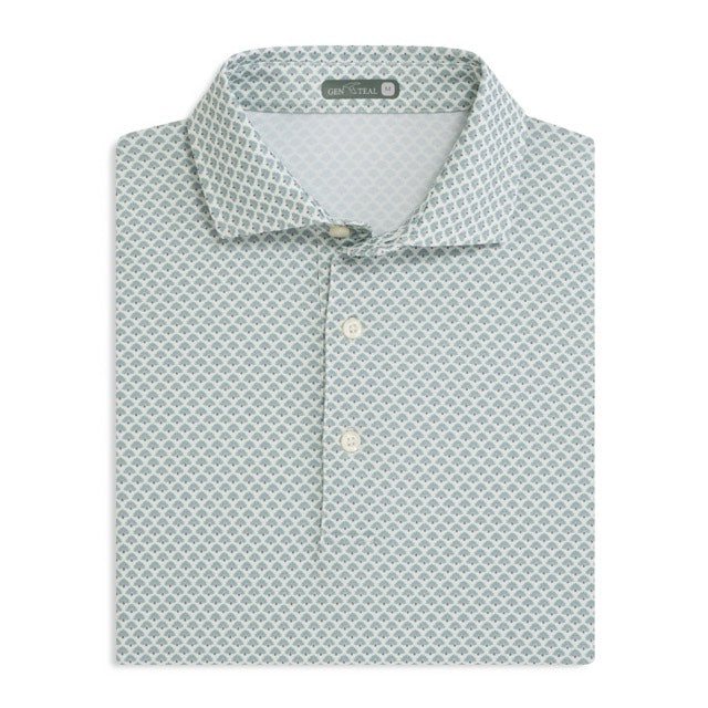 AGAVE PRINTED PERFORMANCE POLO