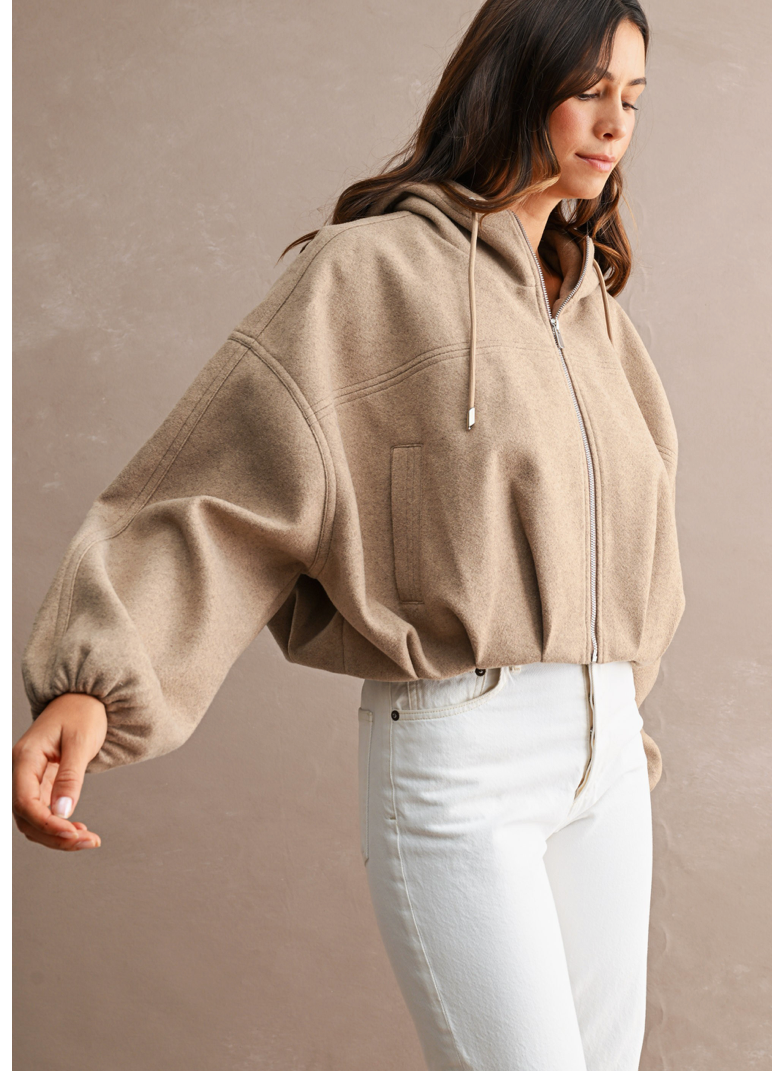 BUBBLE HEM HOODIE