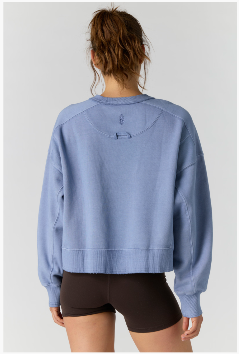 FREE PEOPLE BLUE ASH INTERCEPT PULLOVER