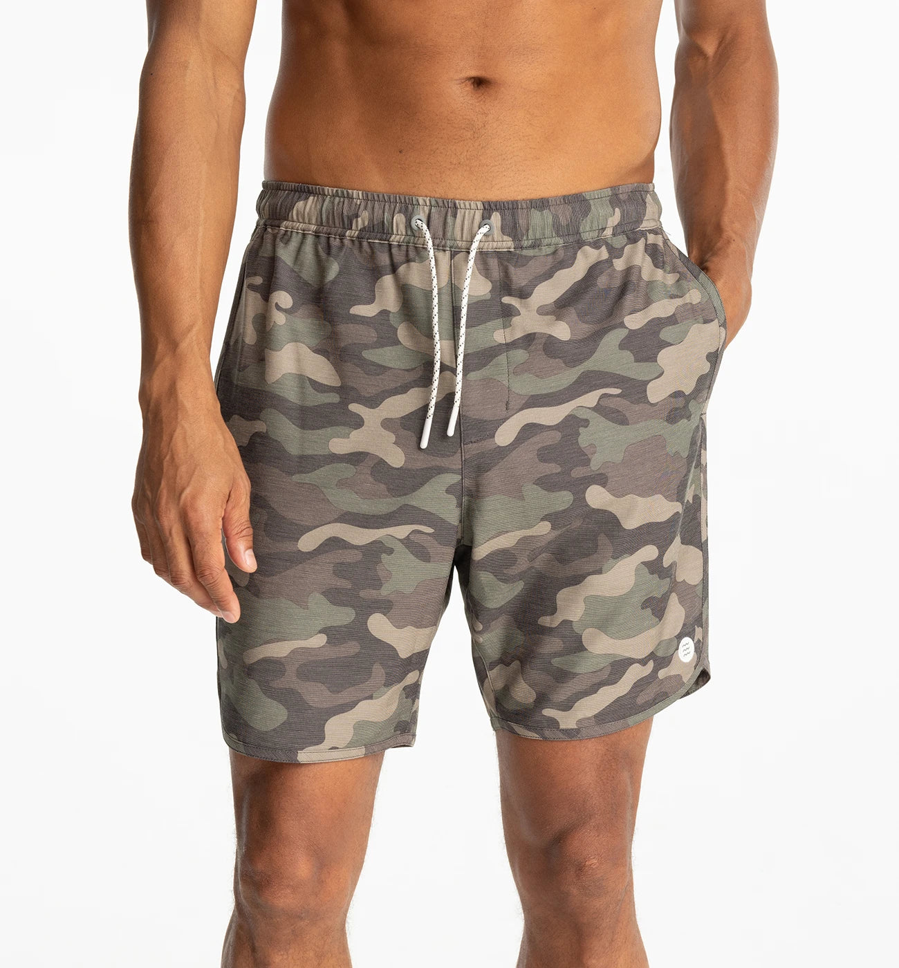 FREE FLY WOODLAND CAMO PRINT REVERB SHORT