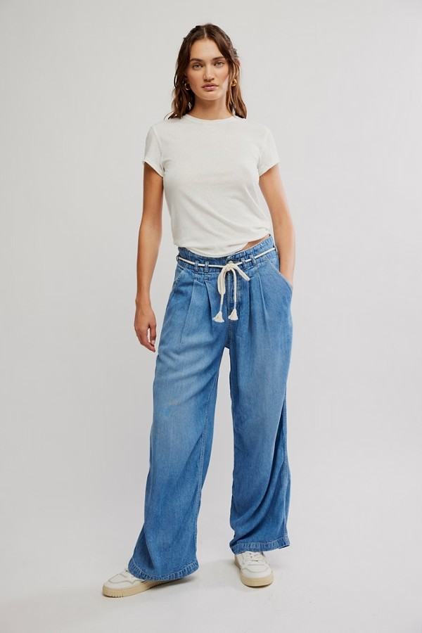 FREE PEOPLE DAKOTA CINCHED PULL ON PANTS