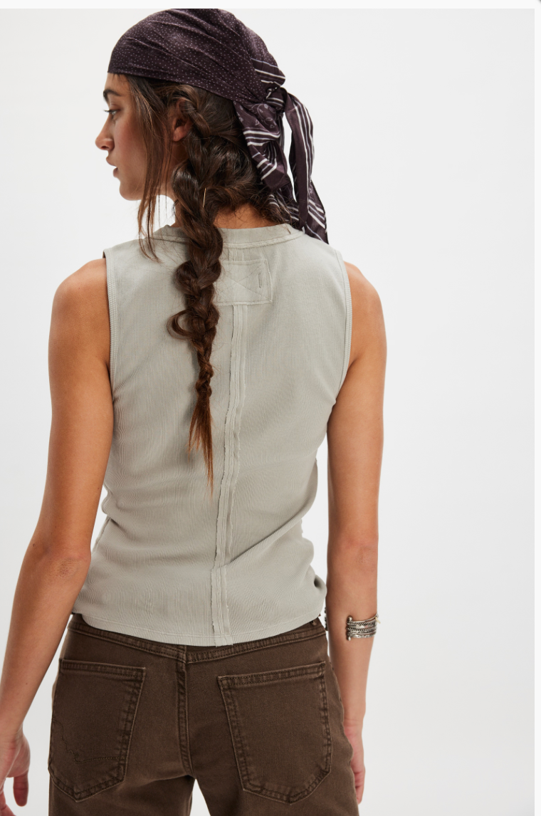 QUIET GREY JAMIE HENLEY TANK