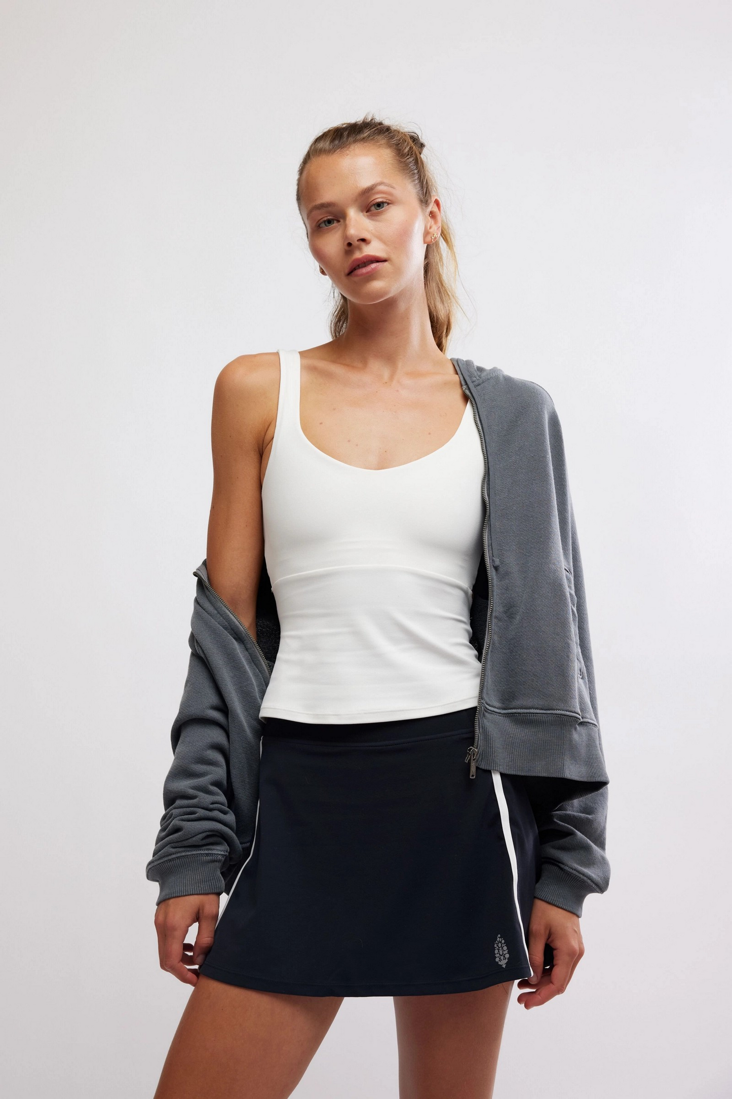 FREE PEOPLE WHITE NEVER BETTER LONG TANK