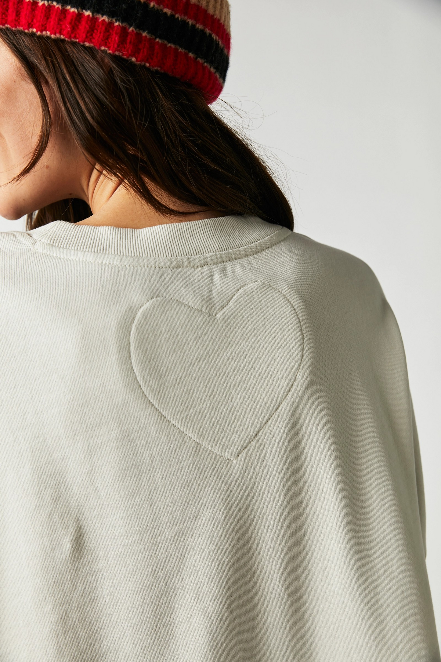 FREE PEOPLE GREY COMBO ELEANOR SWEATSHIRT