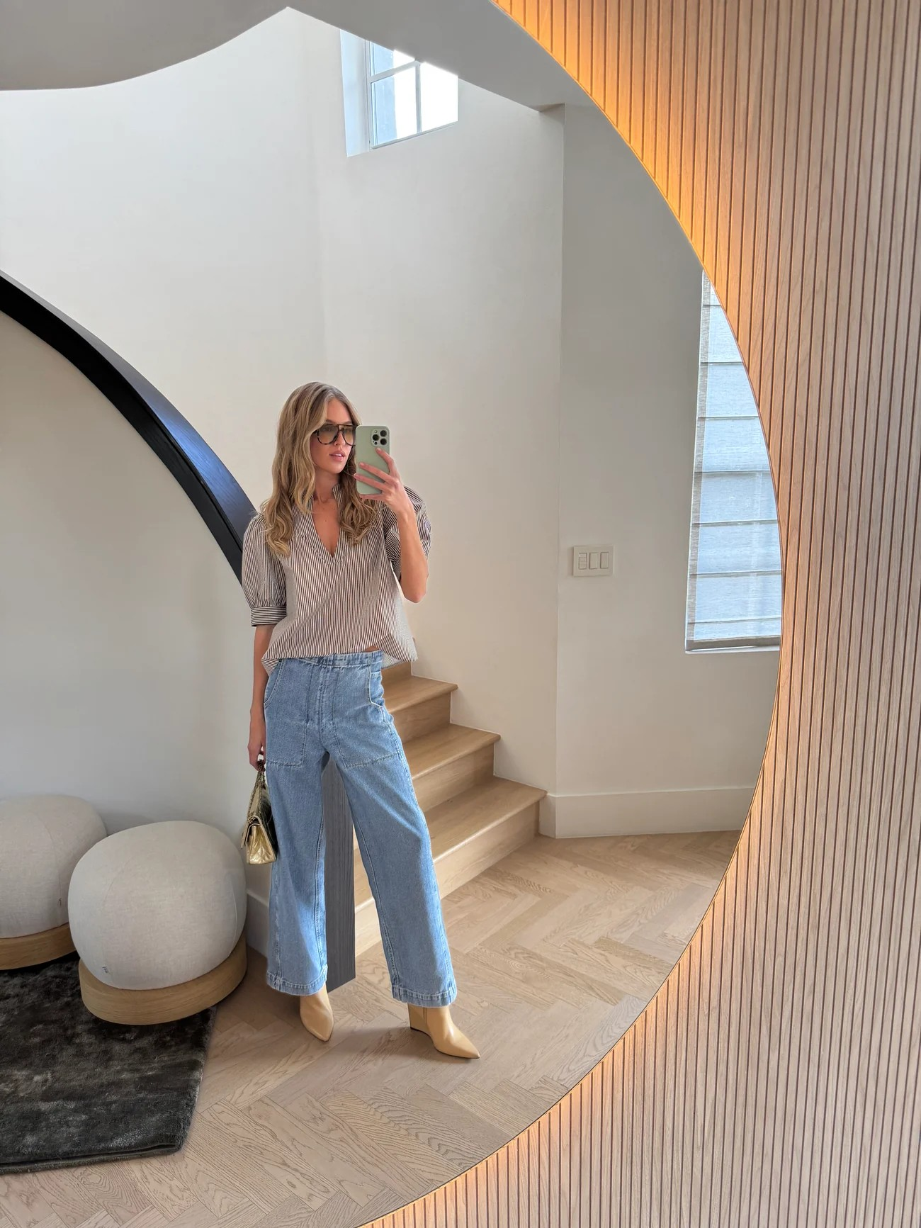 UMBER STRIPE INGRID TOP