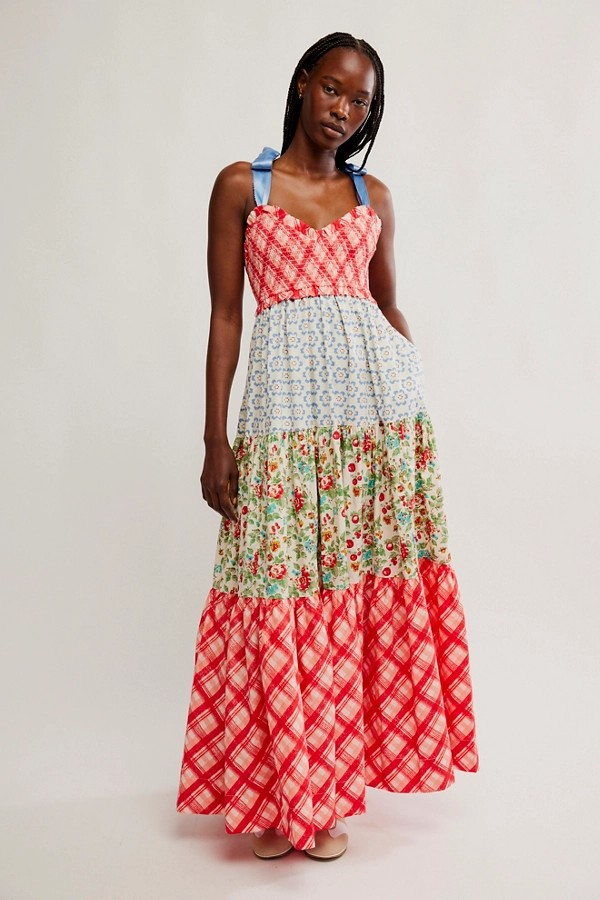 CHERRY COMBO BLUEBELL MAXI