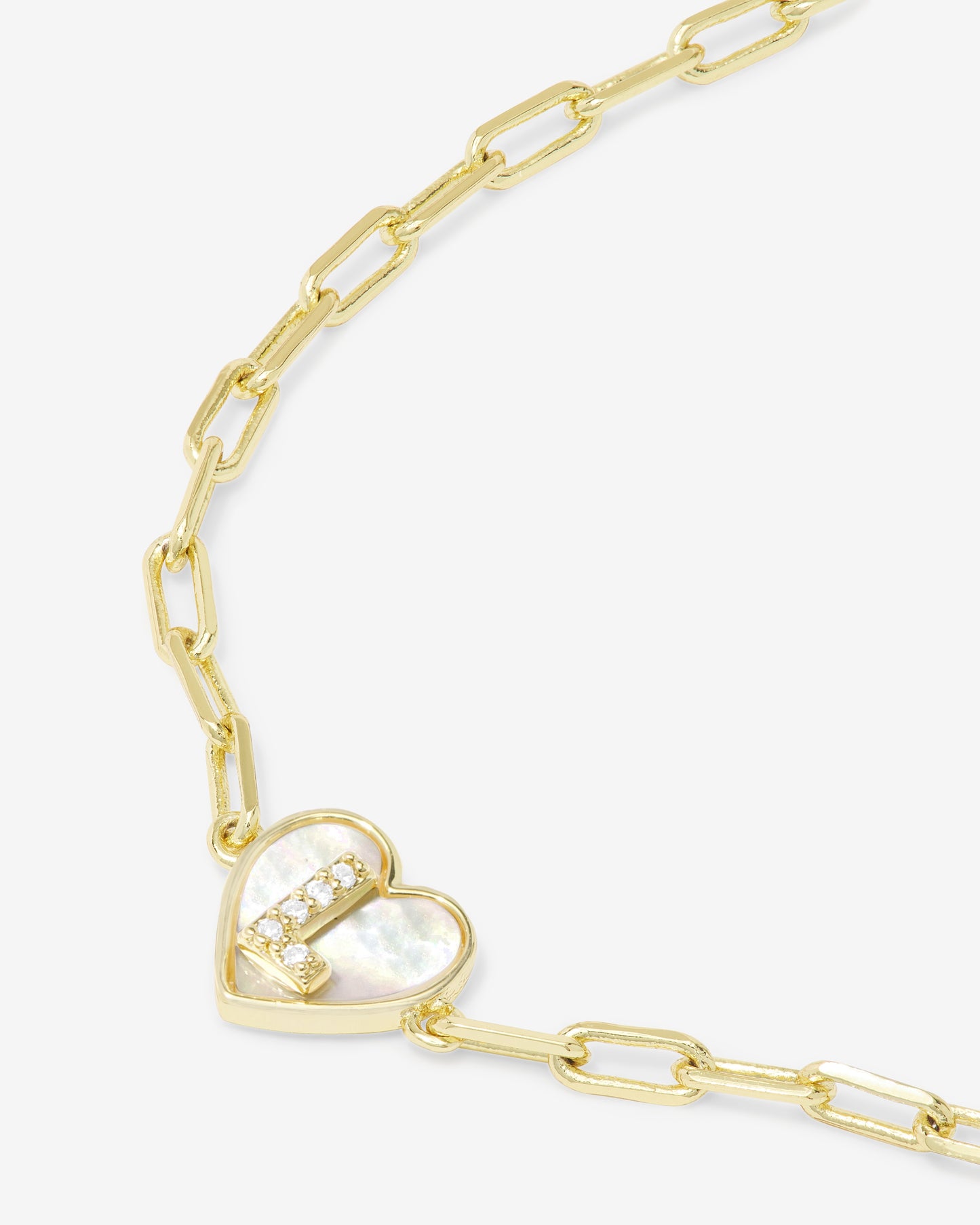 MELINDA MARIA LOVE LETTER HEART BRACELET