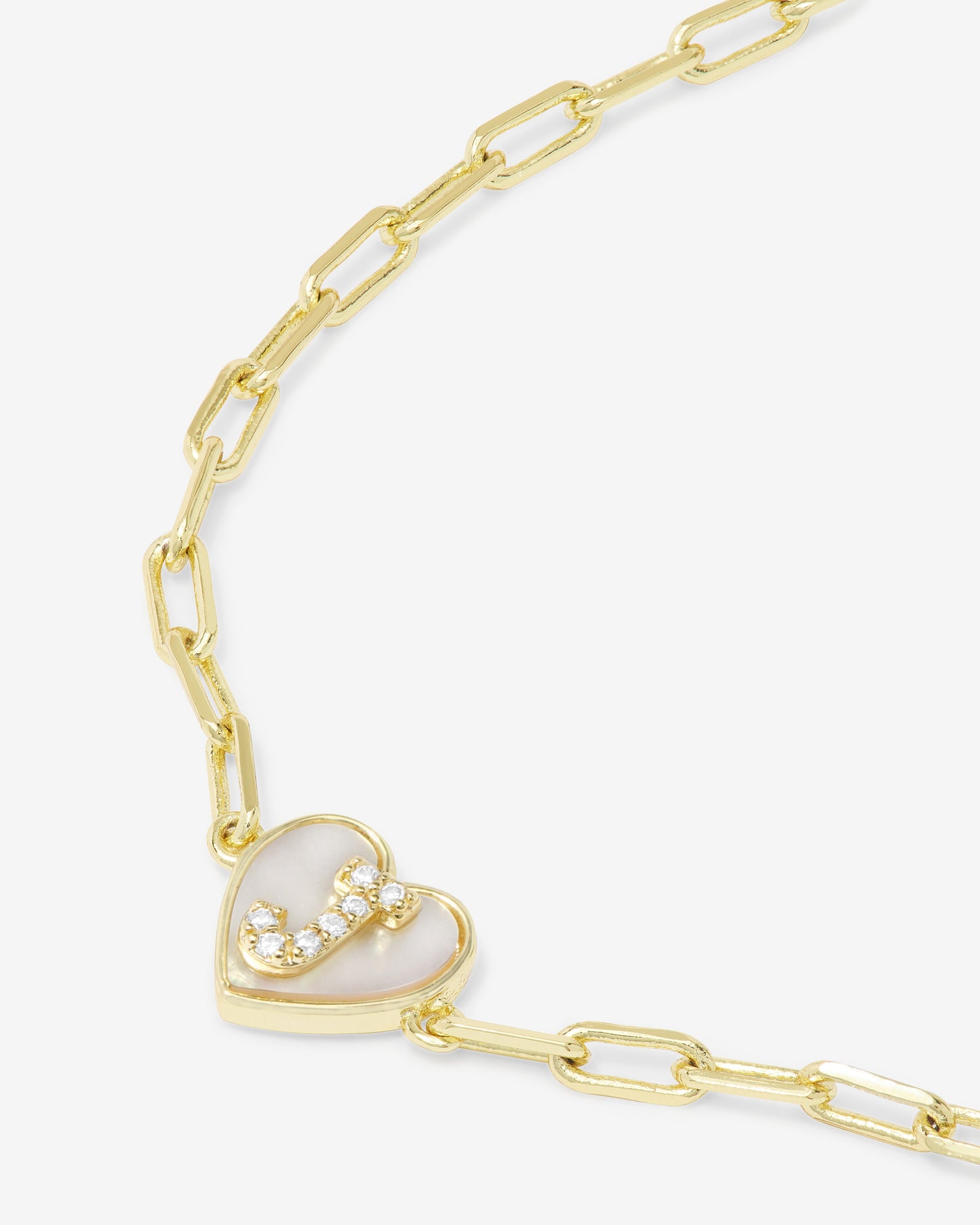 MELINDA MARIA LOVE LETTER HEART BRACELET