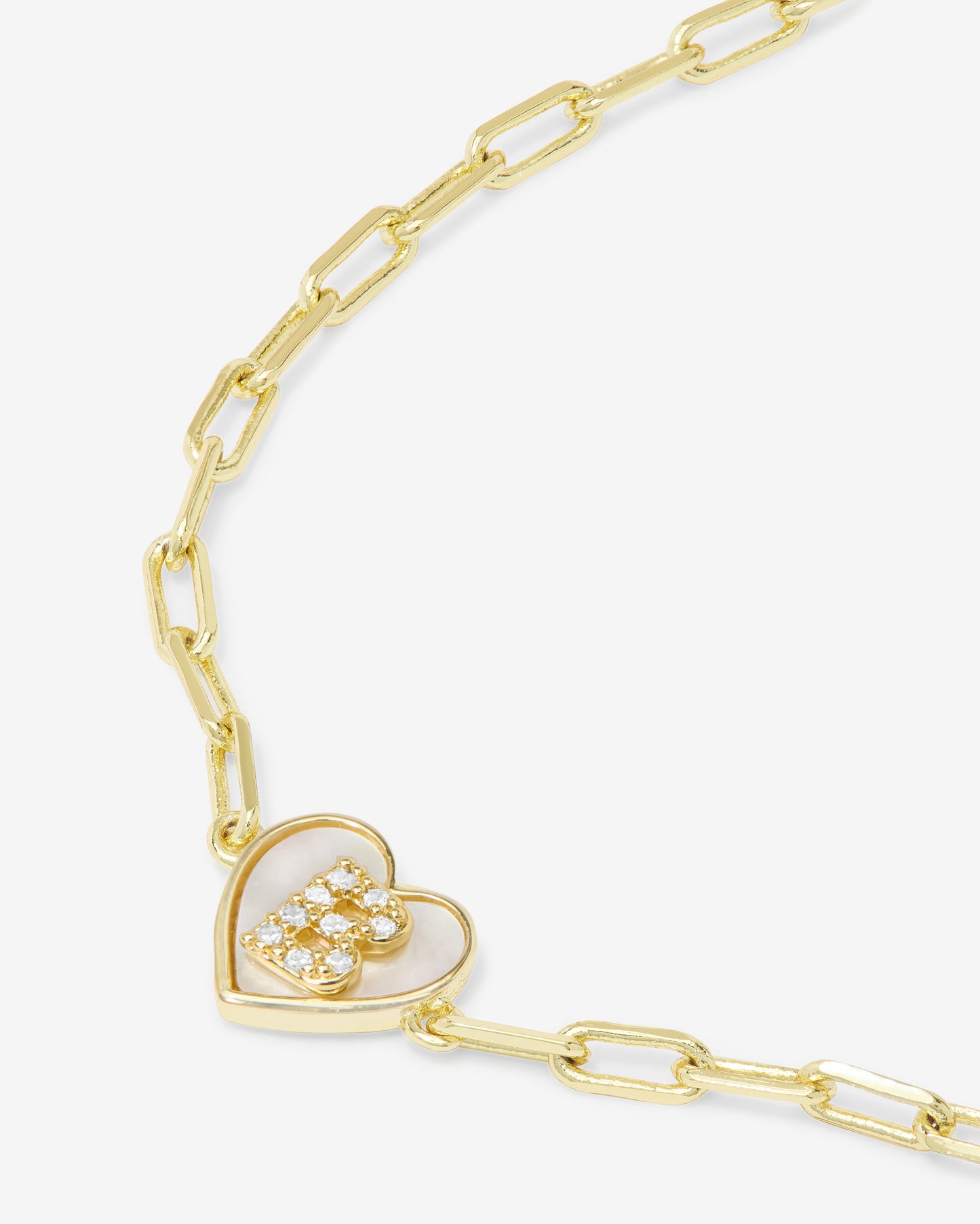MELINDA MARIA LOVE LETTER HEART BRACELET