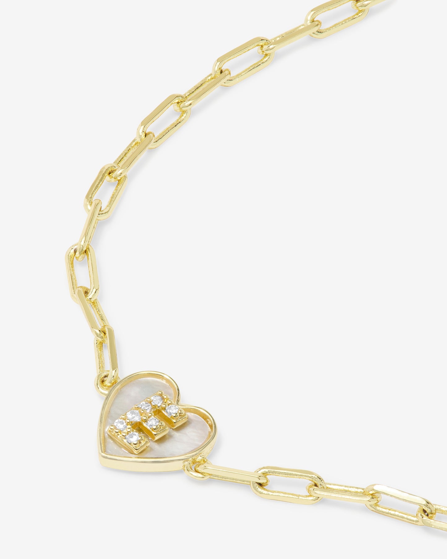 MELINDA MARIA LOVE LETTER HEART BRACELET