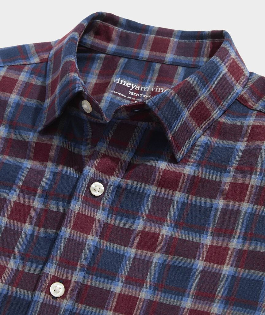 CRIMSON JETHRO PLAID TECH TWILL SHIRT