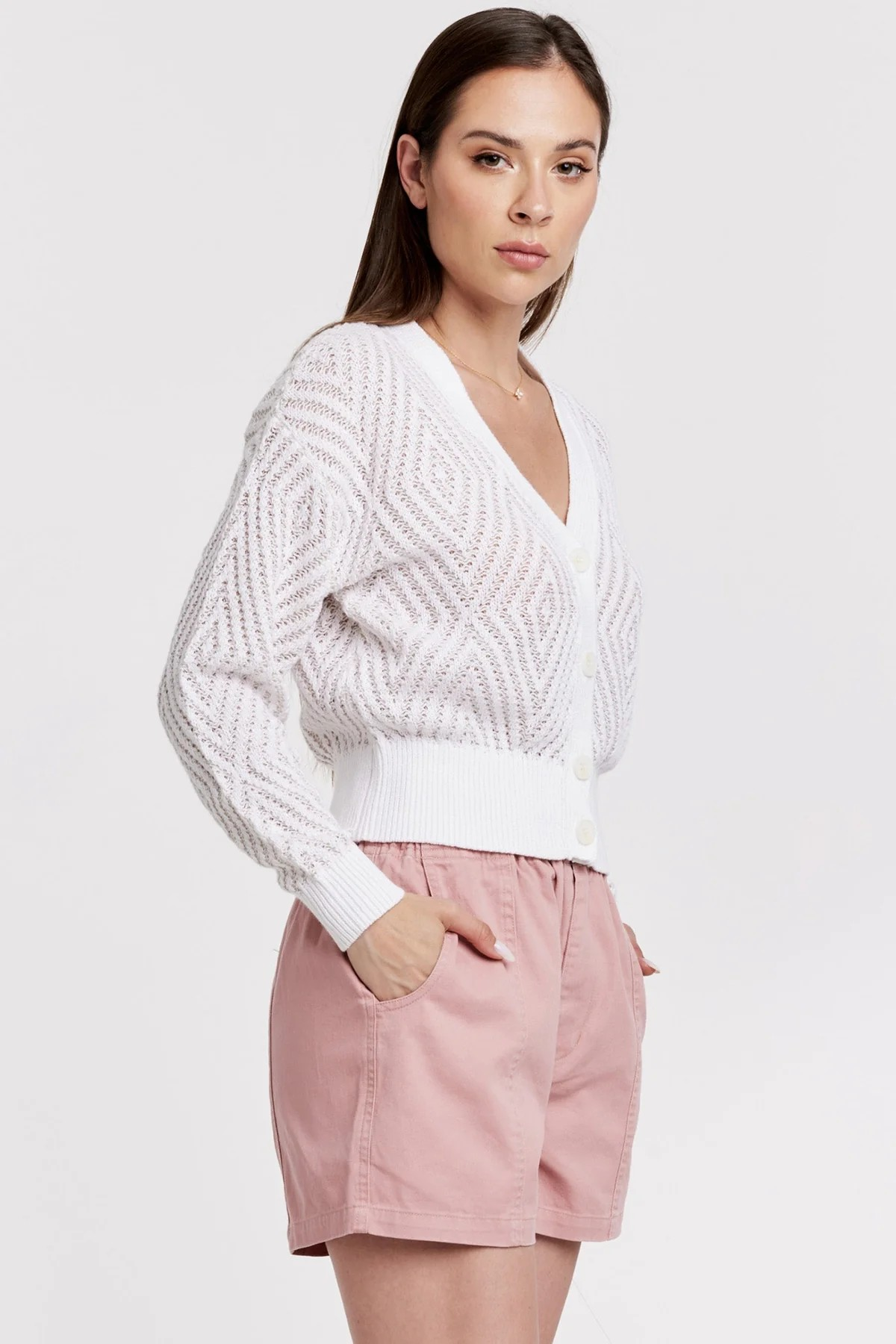 ANOTHER LOVE WHITE SANA CARDIGAN