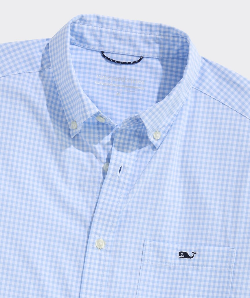 JAKE BLUE PERFORMANCE CORAL REEF GINGHAM SHIRT