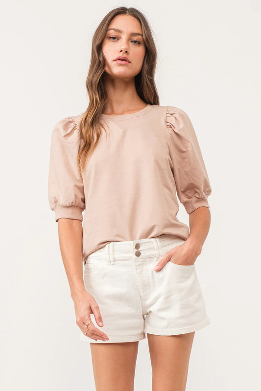 ANOTHER LOVE WARM SAND TAMRYN TOP