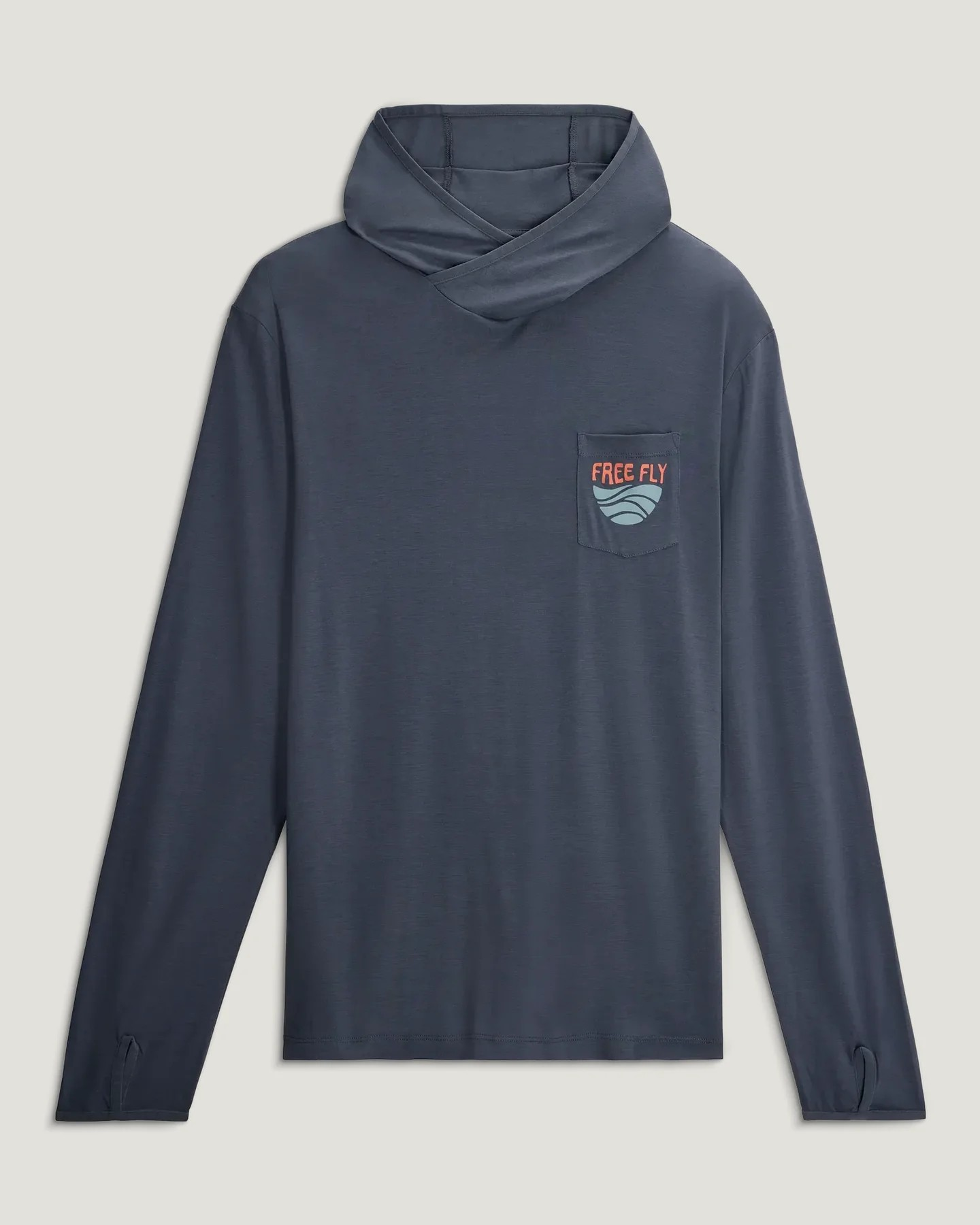 BLUE EDGE STORM CLOUD BAMBOO LIGHTWEIGHT GRAPHIC HOODIE