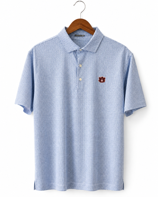 AUBURN TRELLIS PRINTED PERFORMANCE POLO