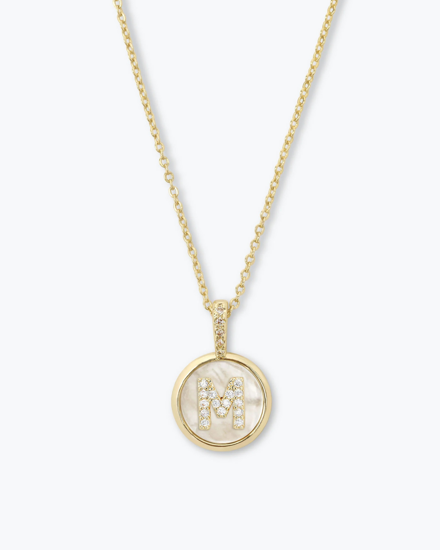 BABY LOVE LETTER MEDALLION NECKLACE