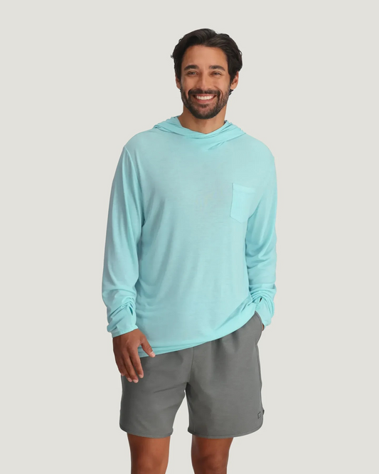 BAHAMA BLUE MEN'S BAMBOO LIGHTWEIGHT HOODIE