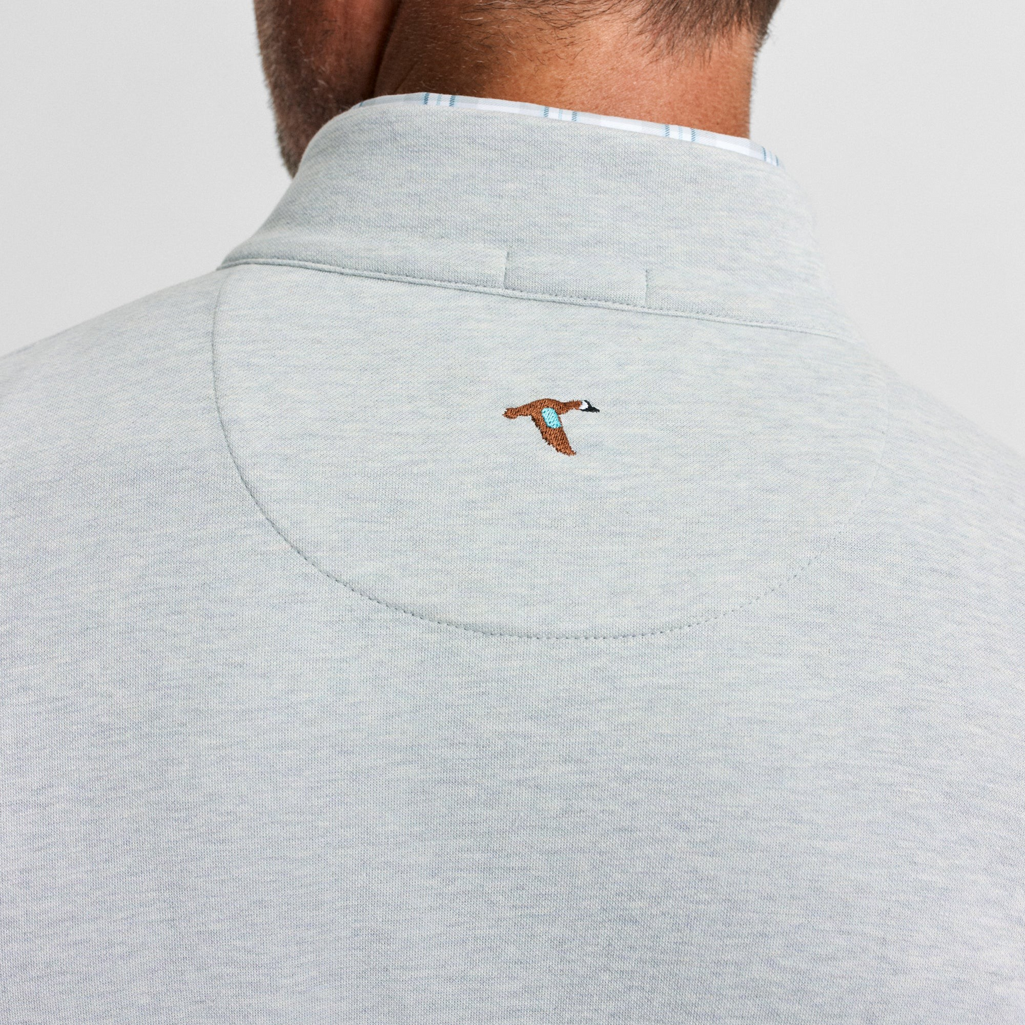 FOG GREY COTTON MODAL QUARTER ZIP