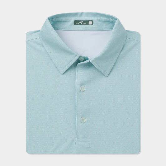 GENTEAL MISTY HEX PRINTED BRRR PERFORMANCE POLO