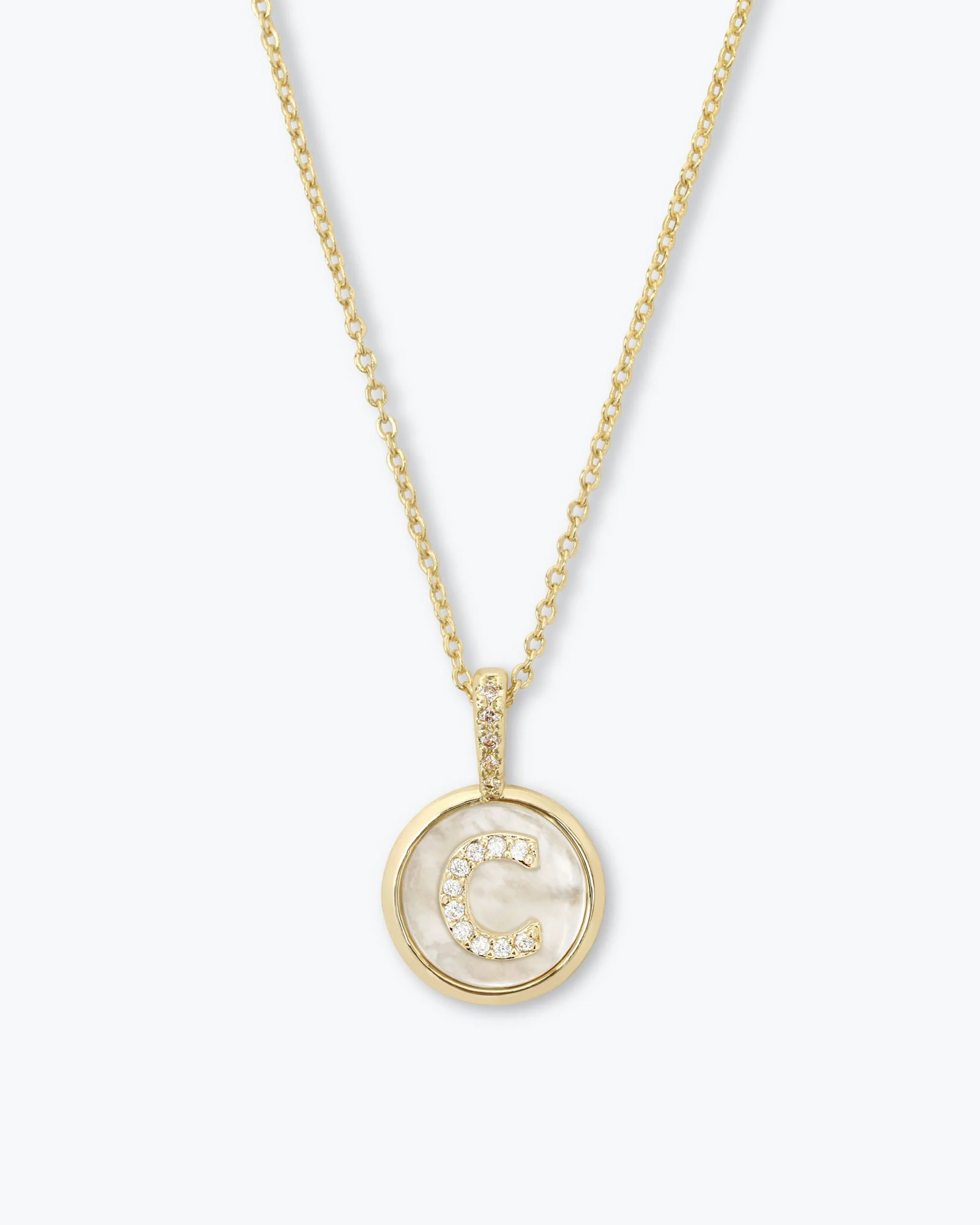 BABY LOVE LETTER MEDALLION NECKLACE
