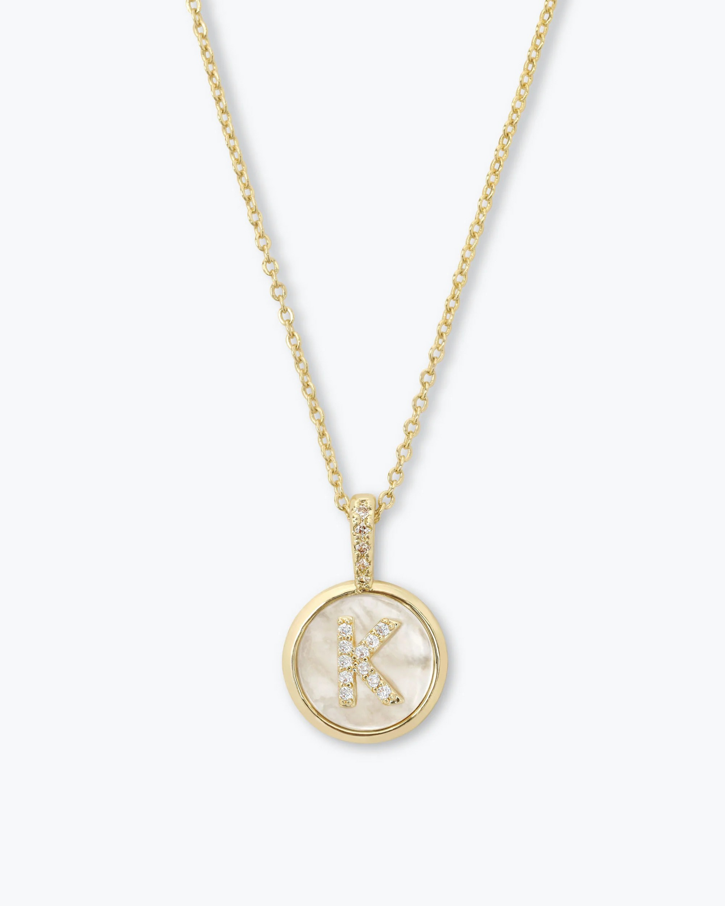 BABY LOVE LETTER MEDALLION NECKLACE