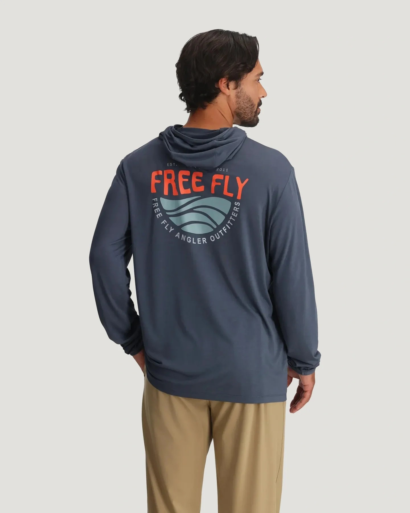 BLUE EDGE STORM CLOUD BAMBOO LIGHTWEIGHT GRAPHIC HOODIE