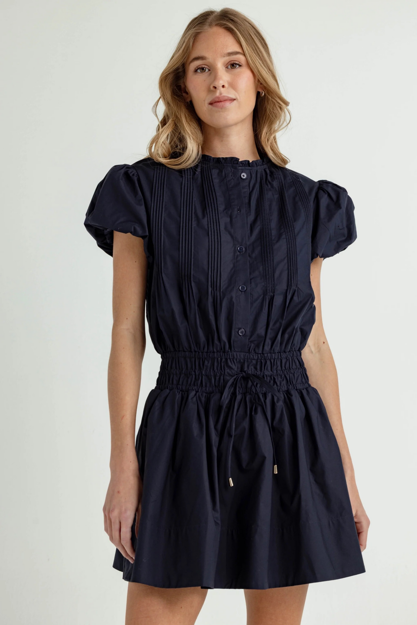 NAVY POPPY DRESS