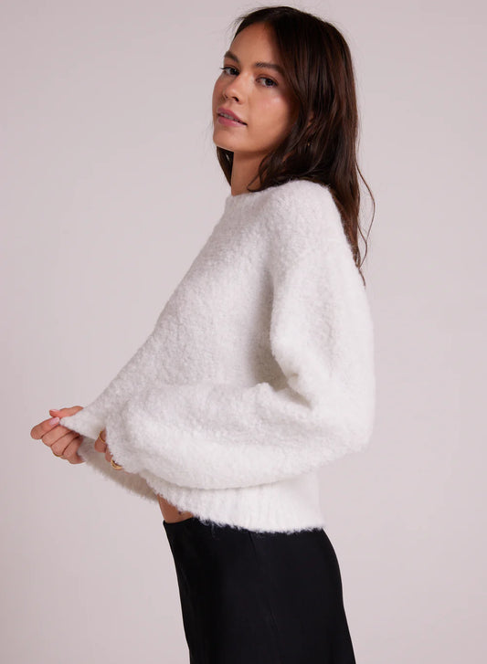 BELLA DAHL WHITE L/S CREW SWEATER