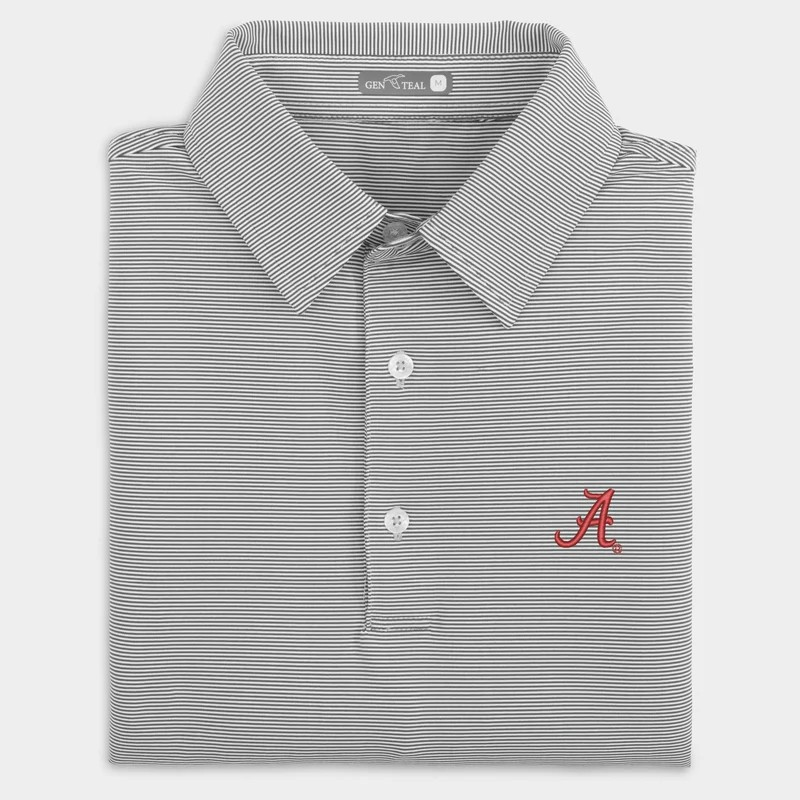 ALABAMA CLUB PINSTRIPE PERFORMANCE POLO
