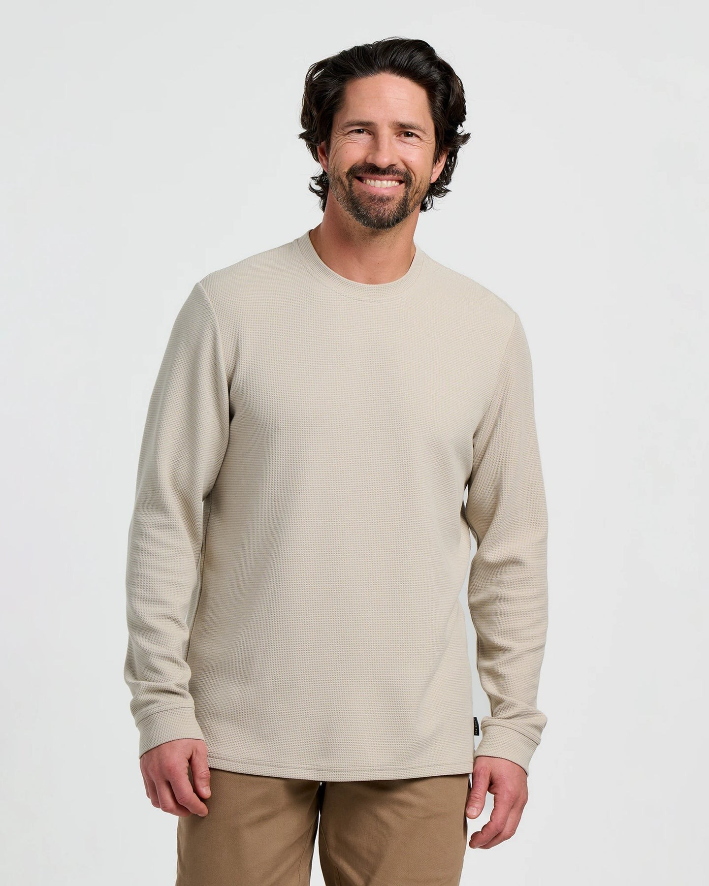FREE FLY MEN'S SANDSTONE WAFFLE CREW