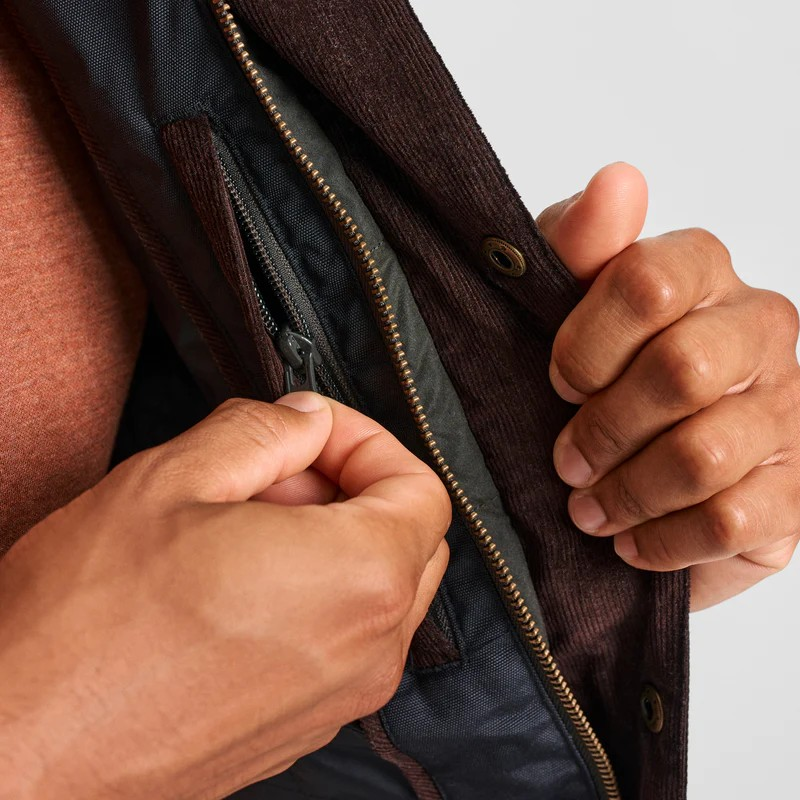 CHOCOLATE MERRITT WAXED COTTON VEST