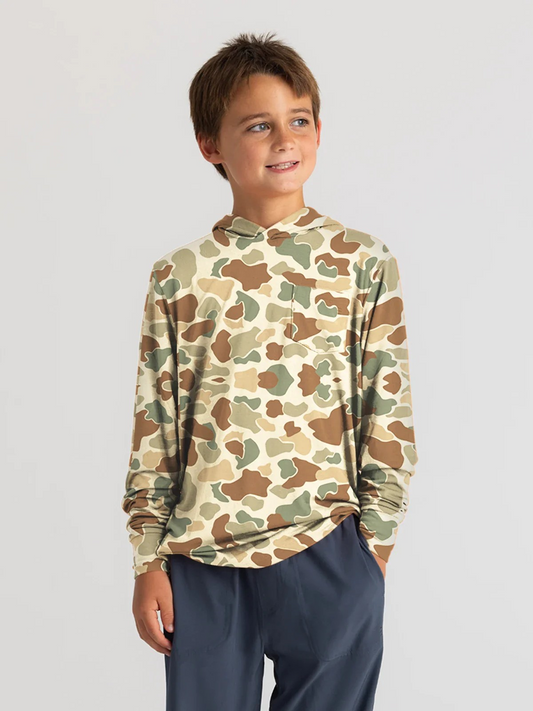 VINTAGE CAMO YOUTH BAMBOO SHADE HOODIE
