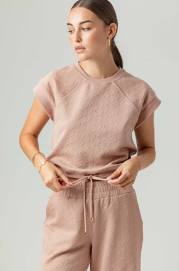 SUNDAYS DUSTY ROSE RILEY TOP